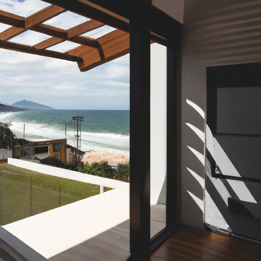 Casa moderna com vista para o mar
