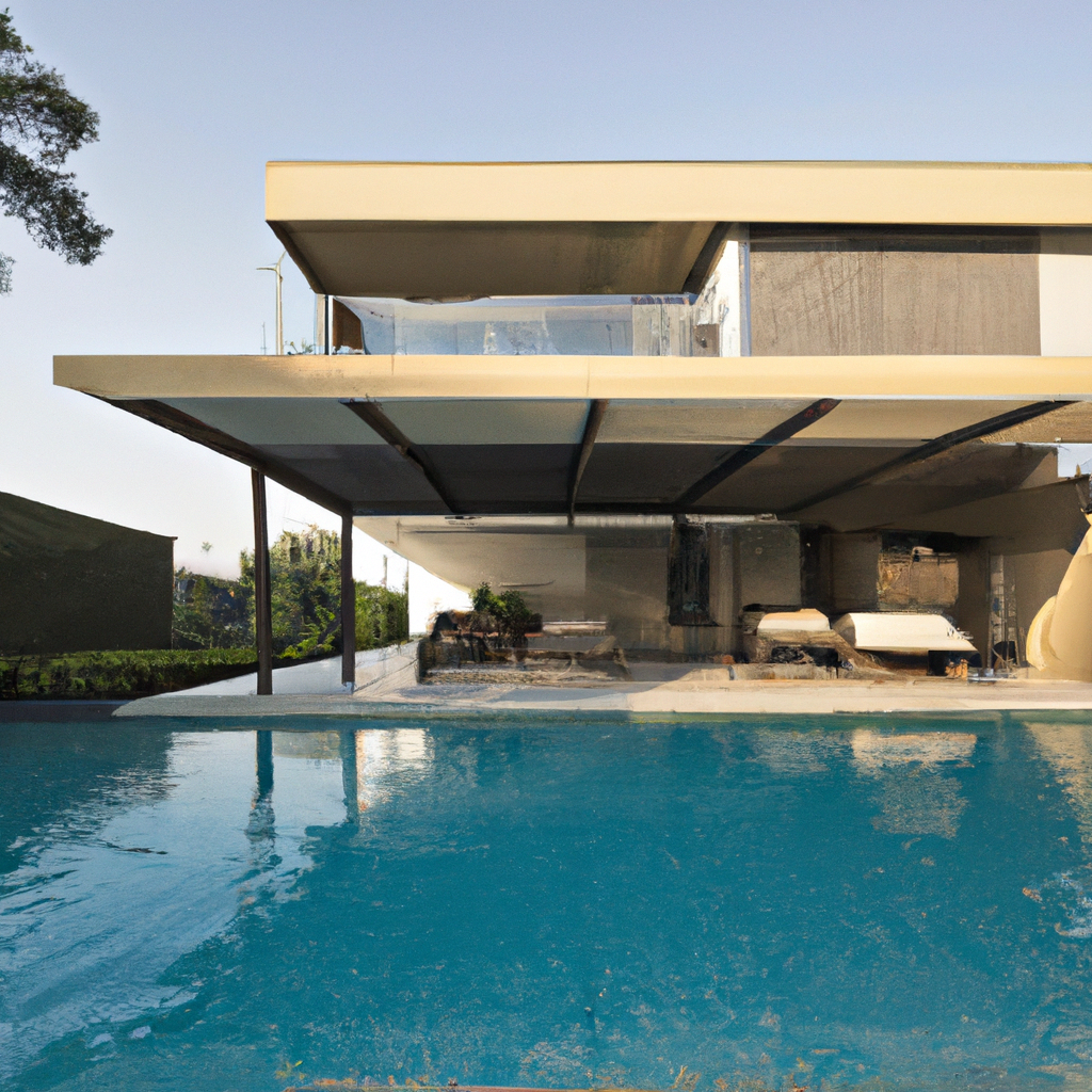 Mansão contemporânea com piscina infinity